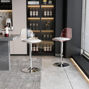 Adjustable Acrylic Swivel Bar Stool with Footrest Bar Stool
