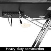 Adjustable Massage Bed/Chair with Stool | Black Facial Chair