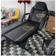 Adjustable Massage Bed/Chair with Stool | Black Facial Chair