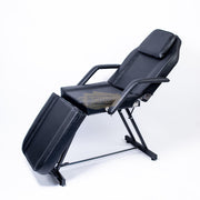 Adjustable Massage Bed/Chair with Stool | Black Facial Chair