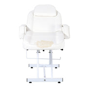 Adjustable Massage Bed/Chair with Stool | White Facial Chair