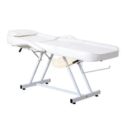 Adjustable Massage Bed/Chair with Stool | White Facial Chair