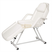 Adjustable Massage Bed/Chair with Stool | White Facial Chair