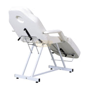 Adjustable Massage Bed/Chair with Stool | White Facial Chair