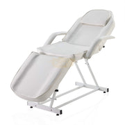 Adjustable Massage Bed/Chair with Stool | White Facial Chair