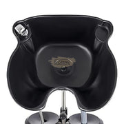 Adjustable Portable Backwash Shampoo Bowl with Sprayer and Foot Pump | Black Shampoo Bowl