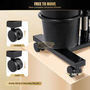 Adjustable Portable Backwash Shampoo Bowl with Sprayer and Foot Pump | Black Shampoo Bowl