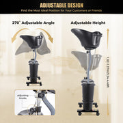 Adjustable Portable Backwash Shampoo Bowl with Sprayer and Foot Pump | Black Shampoo Bowl