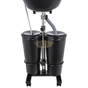 Adjustable Portable Backwash Shampoo Bowl with Sprayer and Foot Pump | Black Shampoo Bowl