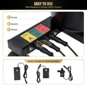 Adjustable Portable Backwash Shampoo Bowl with Sprayer and Foot Pump | Black Shampoo Bowl