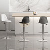 Adjustable Swivel Bar Stool with PU Leather Seat & Footrest Bar Stool
