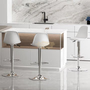 Adjustable Swivel Bar Stool with PU Leather Seat & Footrest Bar Stool