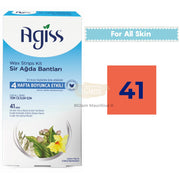 AGISS Blue Wax Strips Kit 41pcs | All Skin Types Hair Removal Depilatory Wax Strips