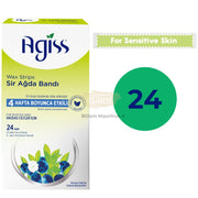 AGISS Green Body Wax Strips 24pcs | Sensitive Skin Hair Removal Body Wax Strips