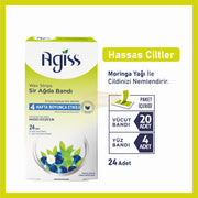 AGISS Green Body Wax Strips 24 pcs | Sensitive Skin Hair Removal Body Wax Strips