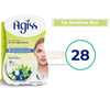 AGISS Green Face Wax Strips 28pcs | Sensitive Skin Hair Removal Face Wax Strips