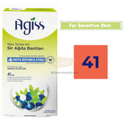 AGISS Green Wax Strips Kit 41pcs | Sensitive Skin Hair Removal Depilatory Wax Strips