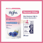 AGISS 24pcs Pink Body Wax Strips | Normal Skin Depilatory Wax Strips