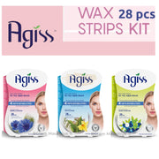 AGISS Pink Face Wax Strips 28pcs | Normal Skin Hair Removal Face Wax Strips
