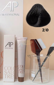 AP Professional Ammonia Free Permanent Hair Color Cream | Natural Black (2-0)| 100ml Hair color