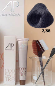 AP Professional Ammonia Free Permanent Hair Color Cream | Black Intense Blue (2-88)| 100ml Hair color