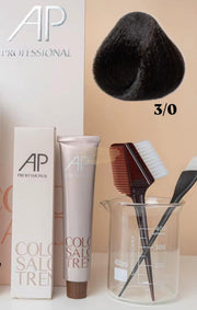 AP Professional Ammonia Free Permanent Hair Color Cream | Dark Brown (3-0)| 100ml Hair color