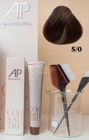 AP Professional Ammonia Free Permanent Hair Color Cream | Dark Brown (5-0)| 100ml Hair color