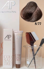 AP Professional Ammonia Free Permanent Hair Color Cream |Chocolate Brown (5-77)| 100ml Hair color