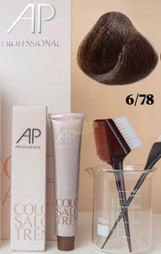 AP Professional Ammonia Free Permanent Hair Color Cream |Dark Blonde Brown Pearl (6-78)| 100ml Hair color