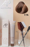 AP Professional Ammonia Free Permanent Hair Color Cream |Medium Blonde Brown Copper (7-74)| 100ml Hair color