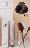 AP Professional Ammonia Free Permanent Hair Color Cream | Metallic Gray (8-01)| 100ml Hair color