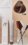 AP Professional Ammonia Free Permanent Hair Color Cream | Blonde Copper Ash (7-41)| 100ml Hair color