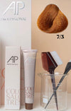 AP Professional Ammonia Free Permanent Hair Color Cream | Blonde Gold (7-3)| 100ml Hair color