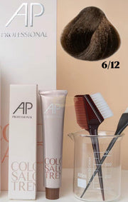 AP Professional Ammonia Free Permanent Hair Color Cream | Dark Blonde Ash Matte (6-12)| 100ml Hair color