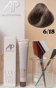 AP Professional Ammonia Free Permanent Hair Color Cream |Dark Blonde Ash Pear (6-18)| 100ml Hair color