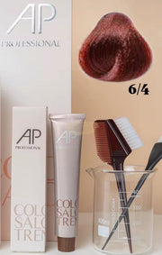 AP Professional Ammonia Free Permanent Hair Color Cream | Dark Blonde Copper (6-4)| 100ml Hair color
