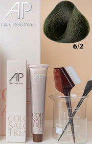 AP Professional Ammonia Free Permanent Hair Color Cream | Dark Blonde Matte (6-2)| 100ml Hair color