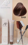 AP Professional Ammonia Free Permanent Hair Color Cream | Dark Brown Copper Gold (5-43)| 100ml Hair color