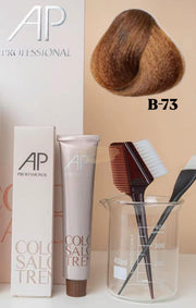 AP Professional Ammonia Free Permanent Hair Color Cream | Golden Brown Balance (B-73)| 100ml Hair color