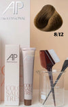AP Professional Ammonia Free Permanent Hair Color Cream | Light Blonde Ash Matte (8-12)| 100ml Hair color