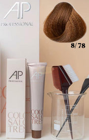AP Professional Ammonia Free Permanent Hair Color Cream | Light Blonde Brown Pearl (8-78)| 100ml Hair color