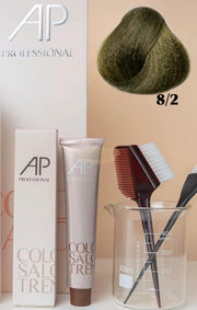 AP Professional Ammonia Free Permanent Hair Color Cream | Light Blonde Matte (8-2)| 100ml Hair color