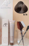 AP Professional Ammonia Free Permanent Hair Color Cream |Light Brown Ash (5-71)| 100ml Hair color