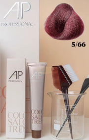AP Professional Ammonia Free Permanent Hair Color Cream |Light Brown Intense Violet (5-66)| 100ml Hair color