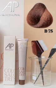 AP Professional Ammonia Free Permanent Hair Color Cream | Mahogany Brown Balance (B-75)| 100ml Hair color