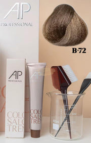 AP Professional Ammonia Free Permanent Hair Color Cream | Matte Brown Balance (B-72)| 100ml Hair color