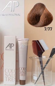 AP Professional Ammonia Free Permanent Hair Color Cream |Medium Blonde Intense Brown (7-77)| 100ml Hair color