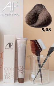 AP Professional Ammonia Free Permanent Hair Color Cream |Natural Light Tea Brown (5-08)| 100ml Hair color