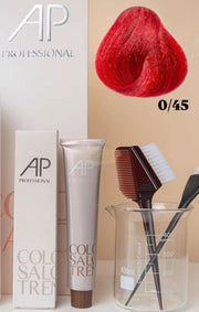 AP Professional Ammonia Free Permanent Hair Color Cream | Red (0-45)| 100ml Hair color