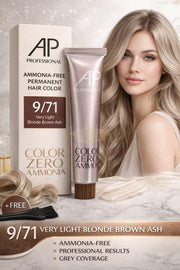 AP Professional Ammonia Free Permanent Hair Color Cream | Very Light Blonde Brown Ash (9-71)| 100ml Hair color